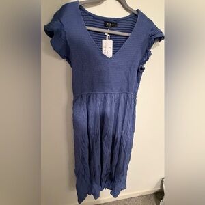 Elegant Blue Midi Dress